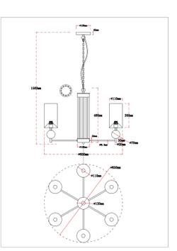 Подвесная люстра Arte Lamp A4027LM-6PB
