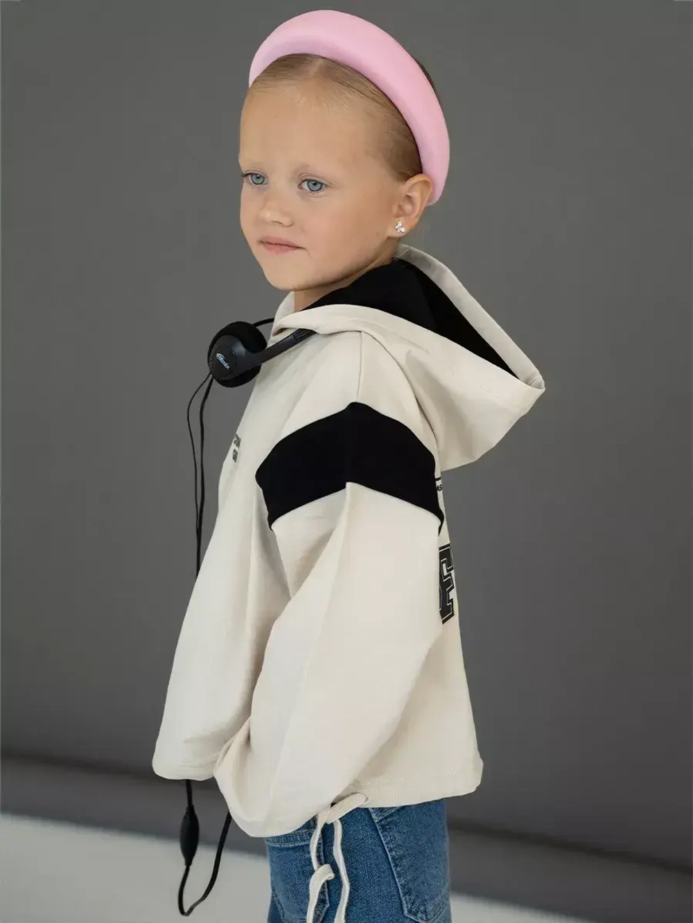 Худи для девочки с завязками в школу