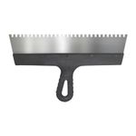 БИБЕР 35232 Шпатель фасадный 350мм нержавеющий зубчатый 6мм (10)