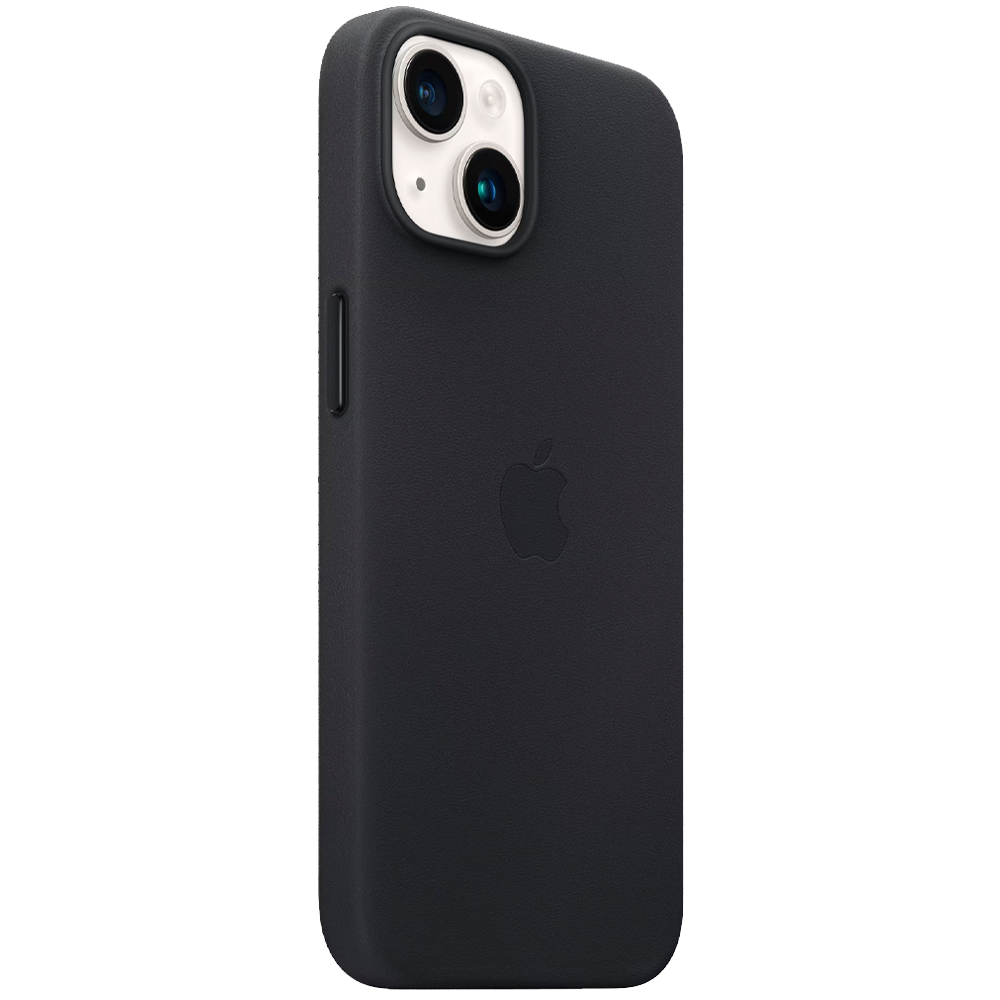 Кожаный чехол с поддержкой MagSafe Apple Leather Case для iPhone 14, Midnight (Темная ночь)