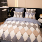 Комплект постельного белья Делюкс Сатин 100% хлопок на резинке LR614