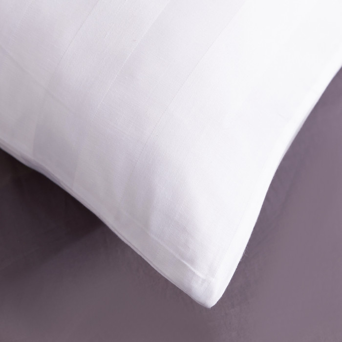 Наволочки Страйп Сатин Однотонный Отель белый 100% Хлопок 50x70 3x3