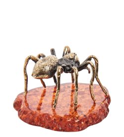 Народные промыслы AM-1160 Фигурка «Паук- Хелицер» (латунь, янтарь)