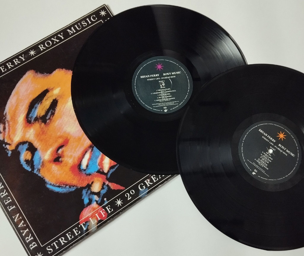 Винтажная виниловая пластинка LP Roxy Music Bryan Ferry Street Life 20 Great Hits (UK 1986)