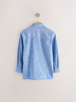 Рубашка льняная для мальчика Next 904-742, Синий