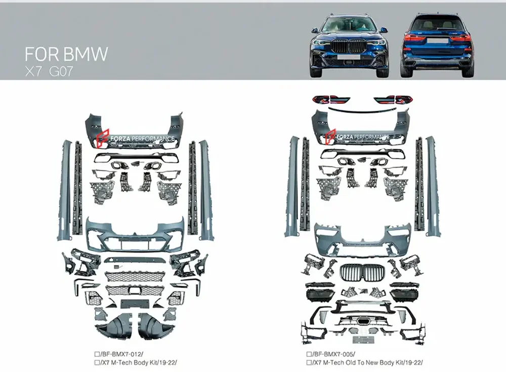Обвес переделка для BMW X7 G07 2018-2022 в Рестайлинг 2022+ БМВ