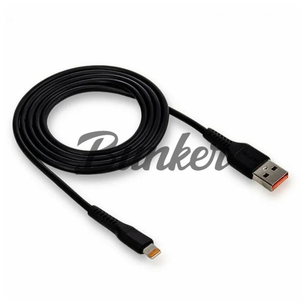Кабель USB-8-pin WALKER C315, черный, 1 м, 2.1А