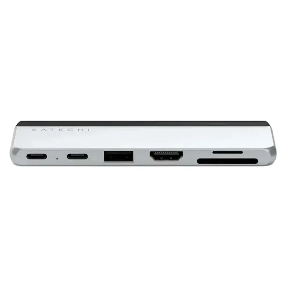 Satechi Dual USB-C Hub For Surface Pro 9 Silver