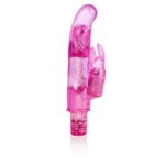 Гибкий розовый вибратор с клиторальным стимулятором Bendies (10 функций) (Цвет: розовый)