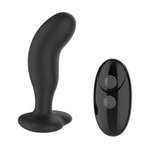Черный анальный вибратор с пультом ДУ (Цвет: черный)