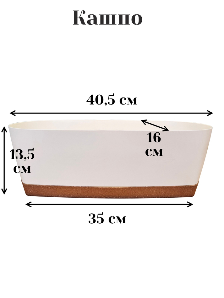 Герань малиновая ампельная с зеленью 80см в длинном кашпо