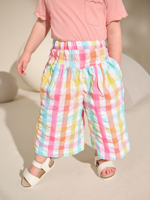 Брюки широкие для девочки Next AM2-406, Розовый, Белый, Голубой