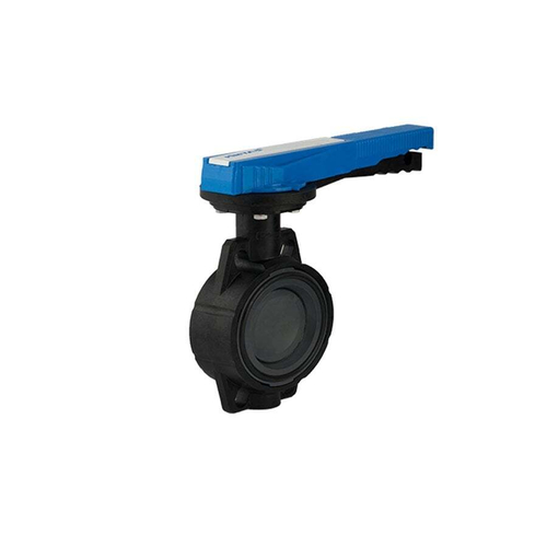 Затвор дисковый ПВХ (НПВХ) с ручкой межфланцевый, EPDM (Ру10), PIMTAS, Турция