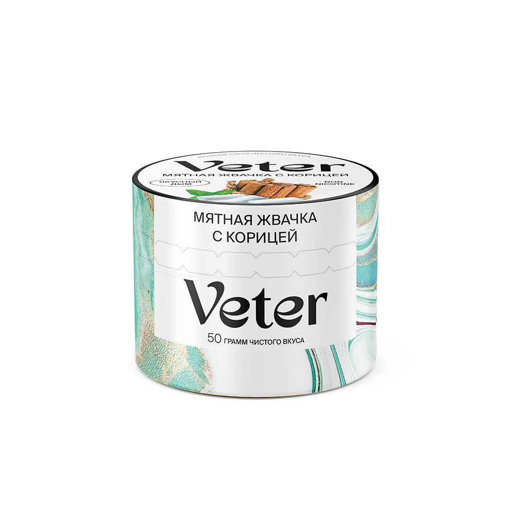 Кальянная смесь безникотиновая Veter - Мятная жвачка с корицей, 50г.