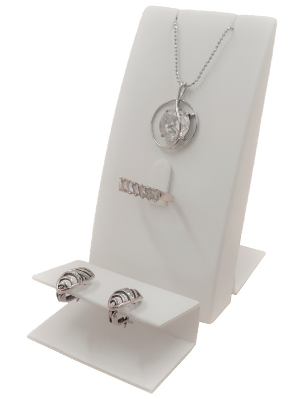 Подставка для гарнитура/изогнутая/2 прорези/съемн. планка на магнитах/2 отверстия/язычок/ф.№6 (2 резинки)