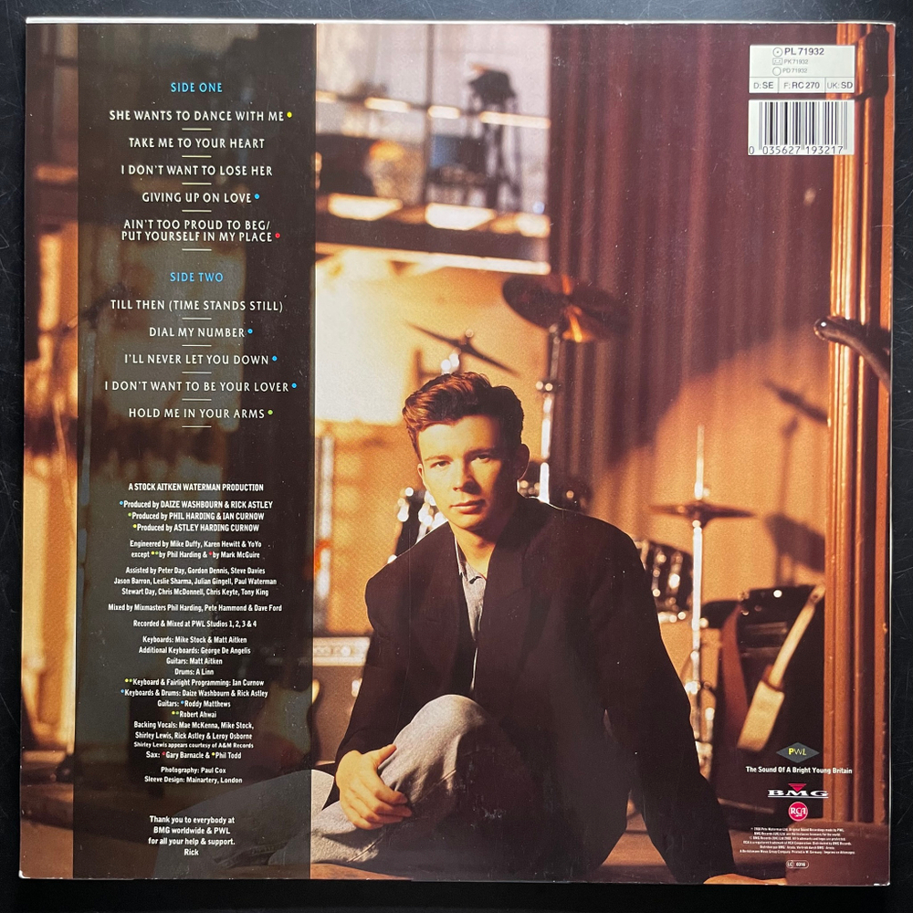 Rick Astley - Hold Me In Your Arms (Германия 1988г.)