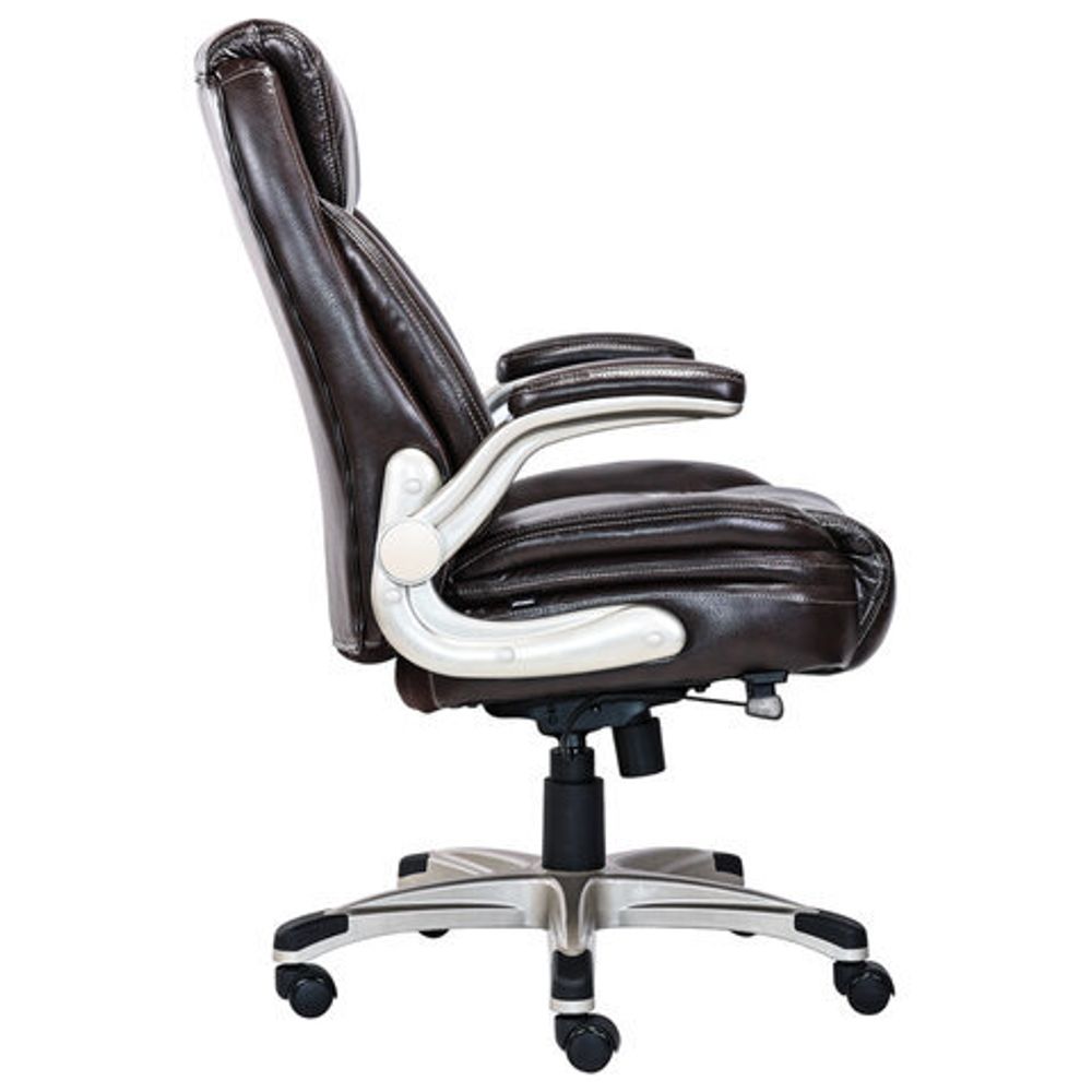 Кресло HAWASAN (ХАВАСАН) "Cruise EX-565", откидные подлокотники, рециклированная кожа, коричневое, 532973