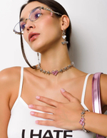 Моносерьга "White soul bitch" Silver