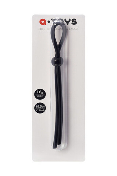 Лассо на пенис с одной бусиной A-toys (Цвет: черный)