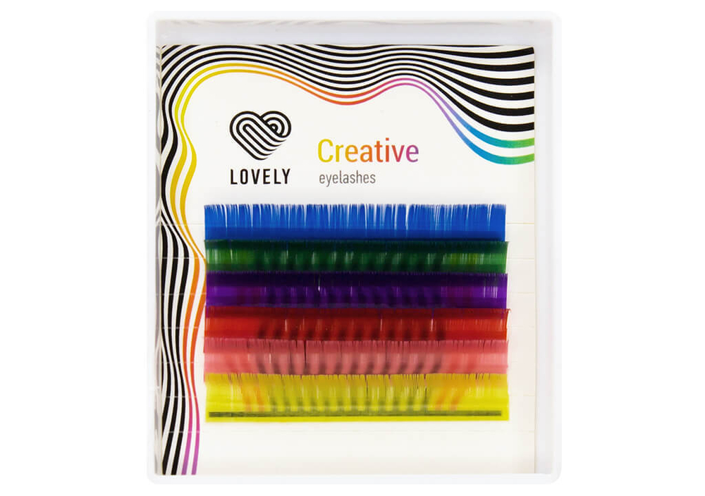 Ресницы палитра Multicolor Lovely MINI 6 линий