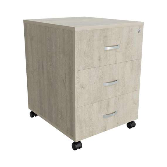 Тумба мобильная Континент дуб кронберг ТФ210 с 3 ящ. 410х480х570