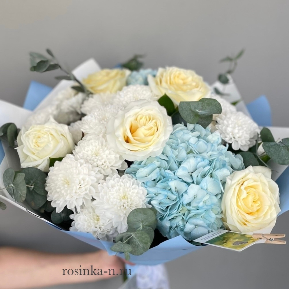 Букет Микс (Гортензия, Хризантема, Роза)