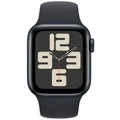 Часы Apple Watch SE, 2024, 40 мм, алюминий цвета «тёмная ночь», ремешок Sport Band цвета «тёмная ночь»