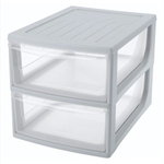 Органайзер, формат а4, 2 ящика, 260х368х265 мм (светло-серый)