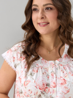 Ночная сорочка С-007/персиковый-розы