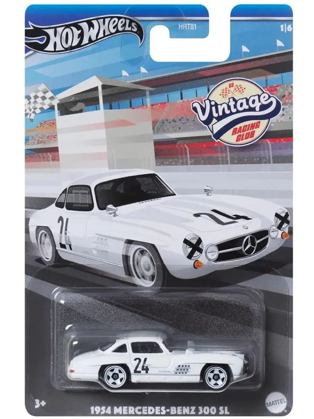 Машинка Хот Вилс Премиум Vintage Mercedes Benz HRT81 HRV00