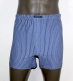 Мужские трусы-боксеры в тонкую полоску (Размер: XXXL) (Цвет: голубой)