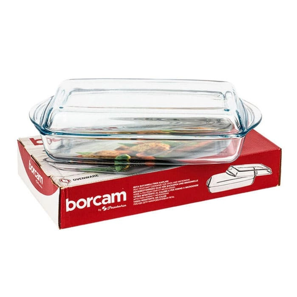 Кастрюля с крышкой 2,0 л прямоугольная