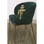 Стул coral, велюр, зеленый