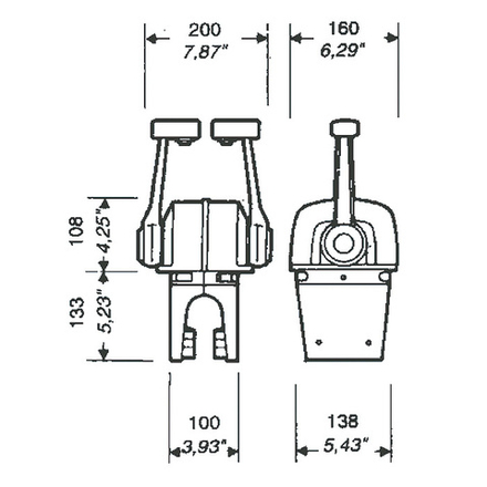 Контроллер горизонтального крепления для 2-х моторов