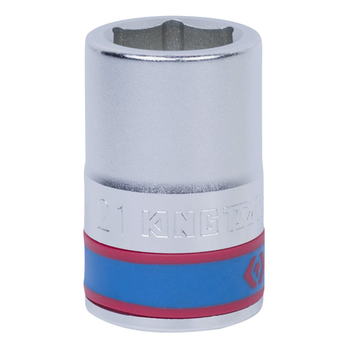 KING TONY (633521M) Головка торцевая стандартная шестигранная 3/4", 21 мм