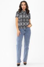 Поло Тренди (черное/узор) Б14093-10М LT Collection