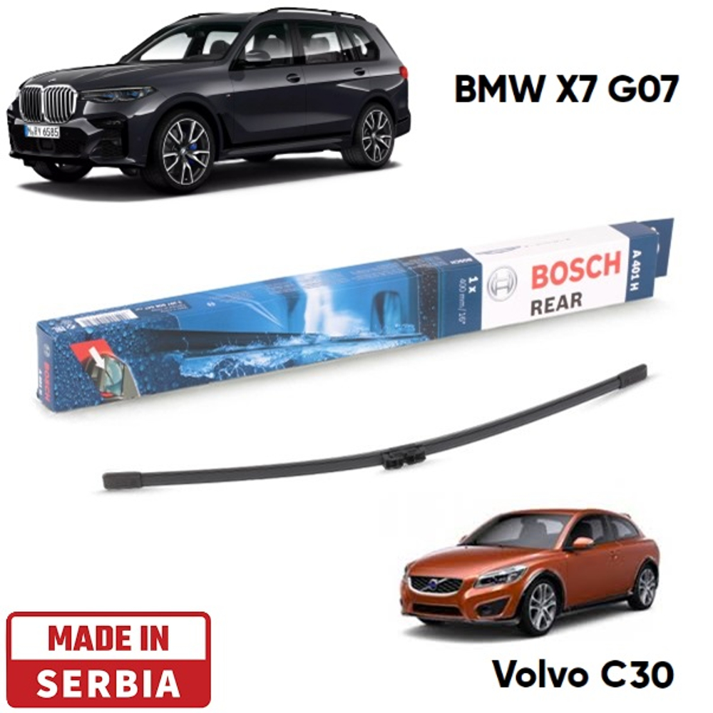 Задний стеклоочиститель Bosch Aerotwin Rear A401H BMW X7 G07, Citroen C5 II, Volvo C30