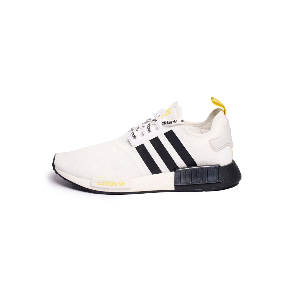 Adidas NMD_R1 STLT Primeknit "White Black Bright Yellow"