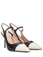 Женские босоножки черно-бежевые комбинированные