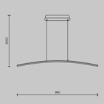 Подвесной светодиодный светильник Maytoni Light Reflection MOD243PL-L18BK