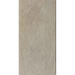 Paradyz Eremite Crema - Ступень простая структурная с насечками 300x600