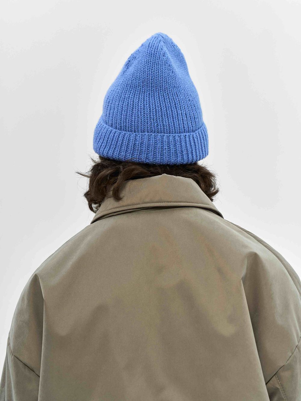 Шапка FOS Бини Вязаная голубая