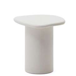Приставной столик Macarella 48x47 см, белый цемент 