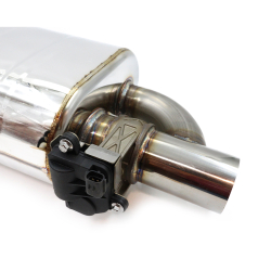 Глушитель управляемый КОМПЛЕКТ + электрон. нерж 201 вход ф63 выход ф63