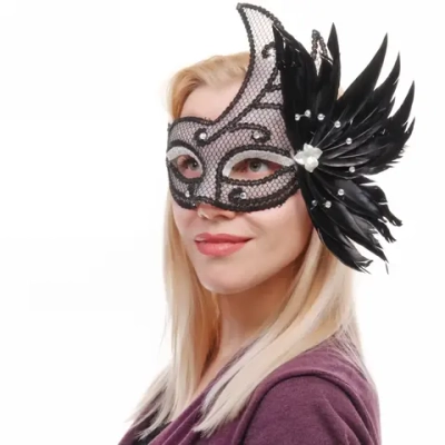 Маска карнавальная «Богема», черный