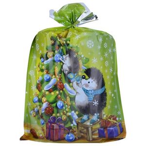 Пакет новогодний подарочный Россия 25*40 см слюда Ёлки иголки  10 шт/упак 2 000 шт/кор