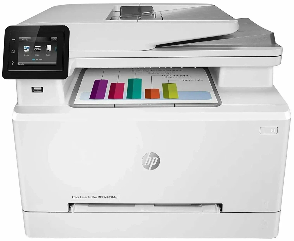 МФУ лазерное HP Color LaserJet Pro M283fdw, цветн., A4, белый