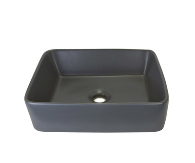 Накладная раковина Bronze de Luxe матовая тёмно-серая