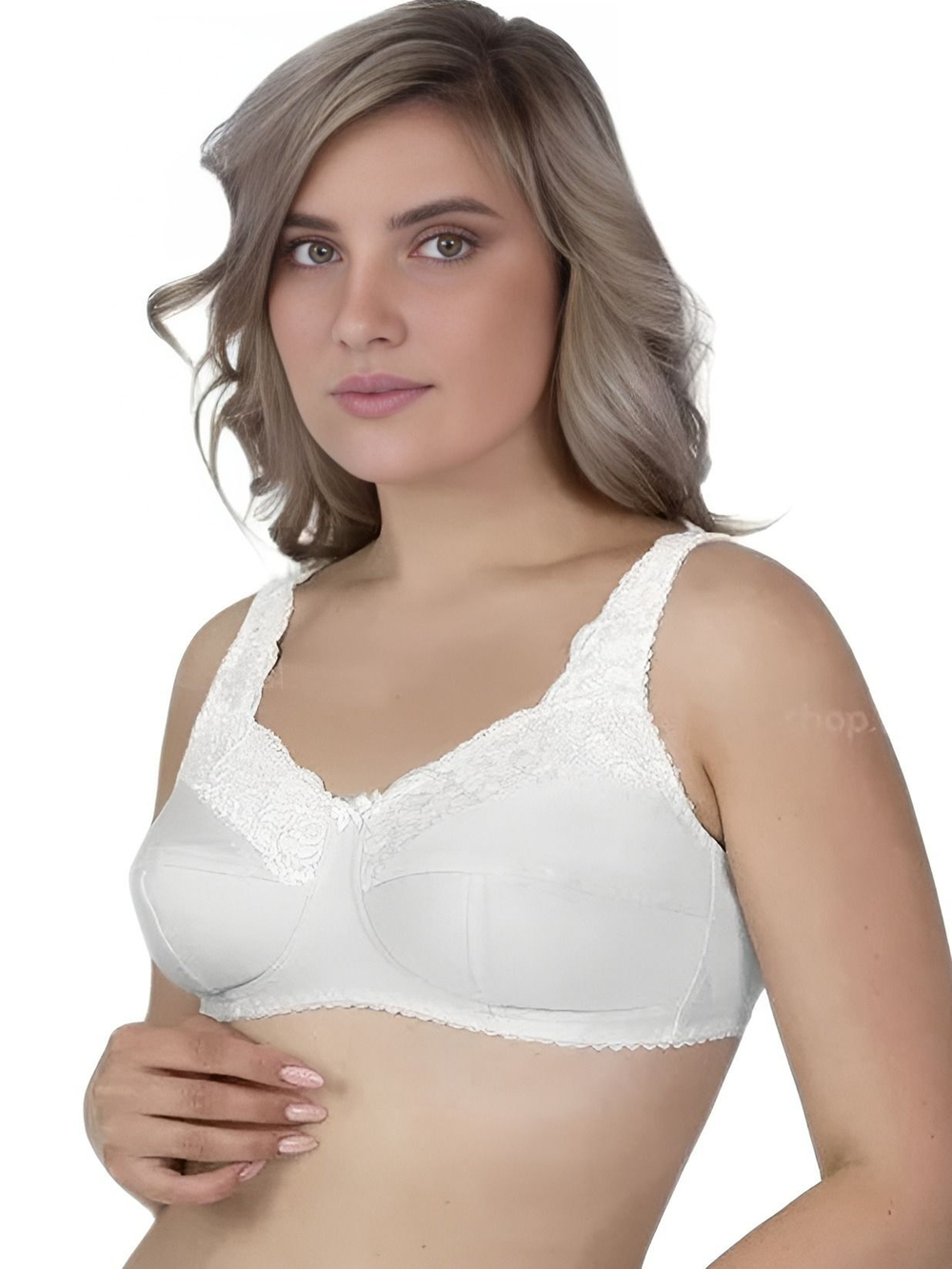 Бюстгальтер для фиксации экзопротеза молочной железы Valeria 75D белый