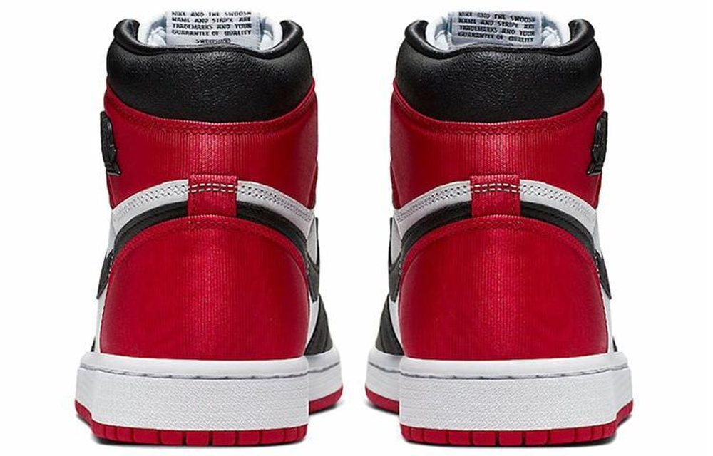 Кроссовки Jordan Air Jordan 1 Retro High Satin Black Toe (Женская размерная сетка)